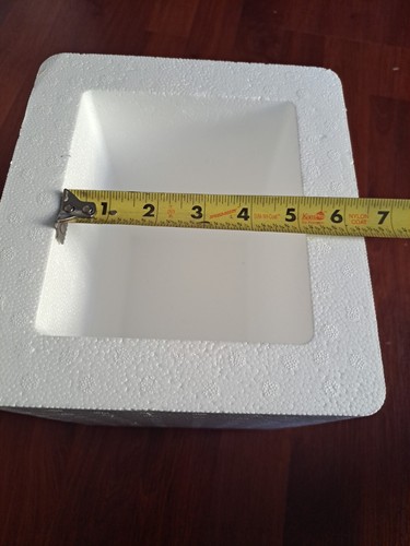 Styrofoam Shipping Box Uline Brand Cooler With Lid 8"X8.5"X87" Exterior - Picture 8 of 12