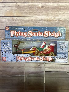 flying santa sleigh toy