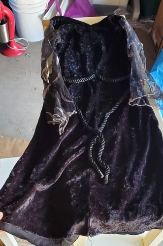Celestial Sorceress Girls Small 4 - 6x Velvet Gown Glitter Sleeves Dress Costume - Picture 3 of 4