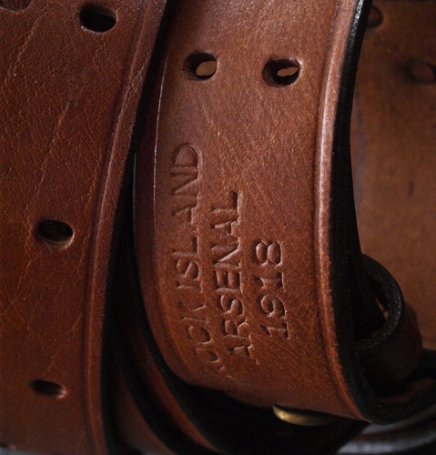 WWI 1917 or 1918 date brass-fitted leather M1907 sling, choose date, mfg. mark - Picture 10 of 24