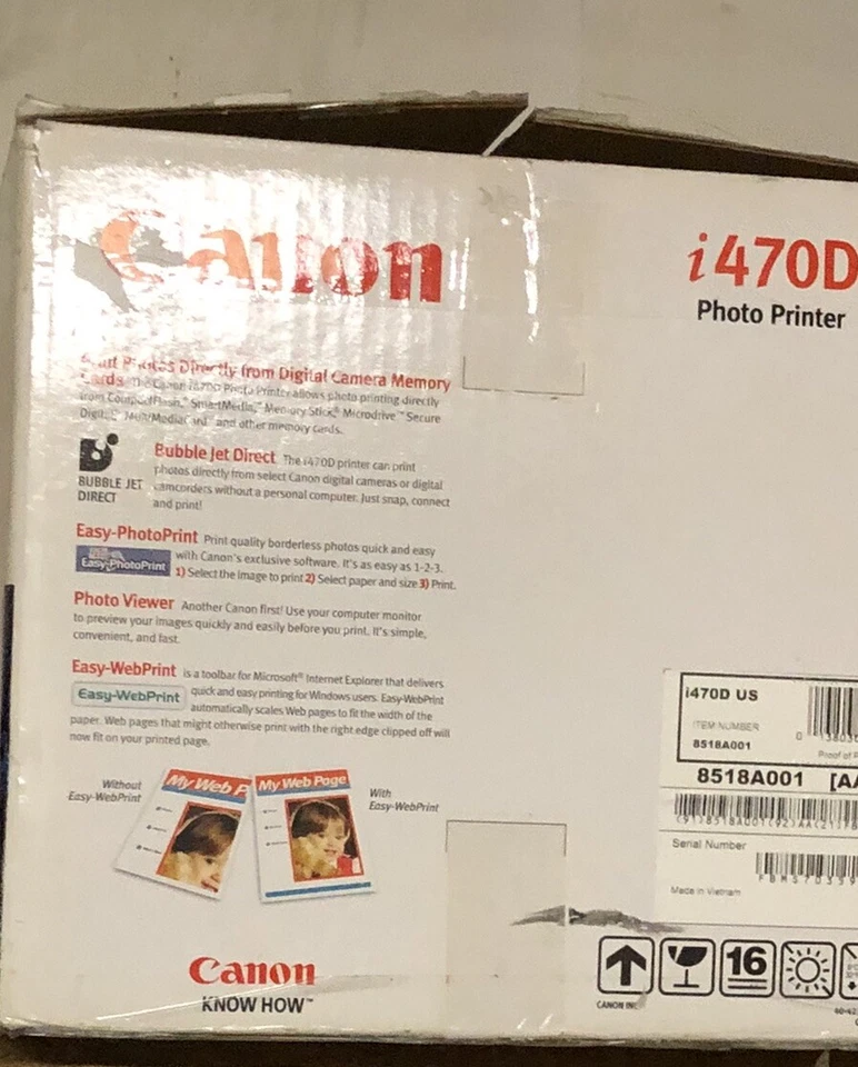 Canon i470D Photo Printer Inkjet Desktop Brand New Open Box. Never Used - Image 4 of 4