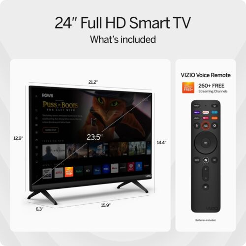 VIZIO 24" inch FHD 1080p LED Smart TV AMD Freesync Casting Bluetooth D24fM-K01 - Picture 3 of 7