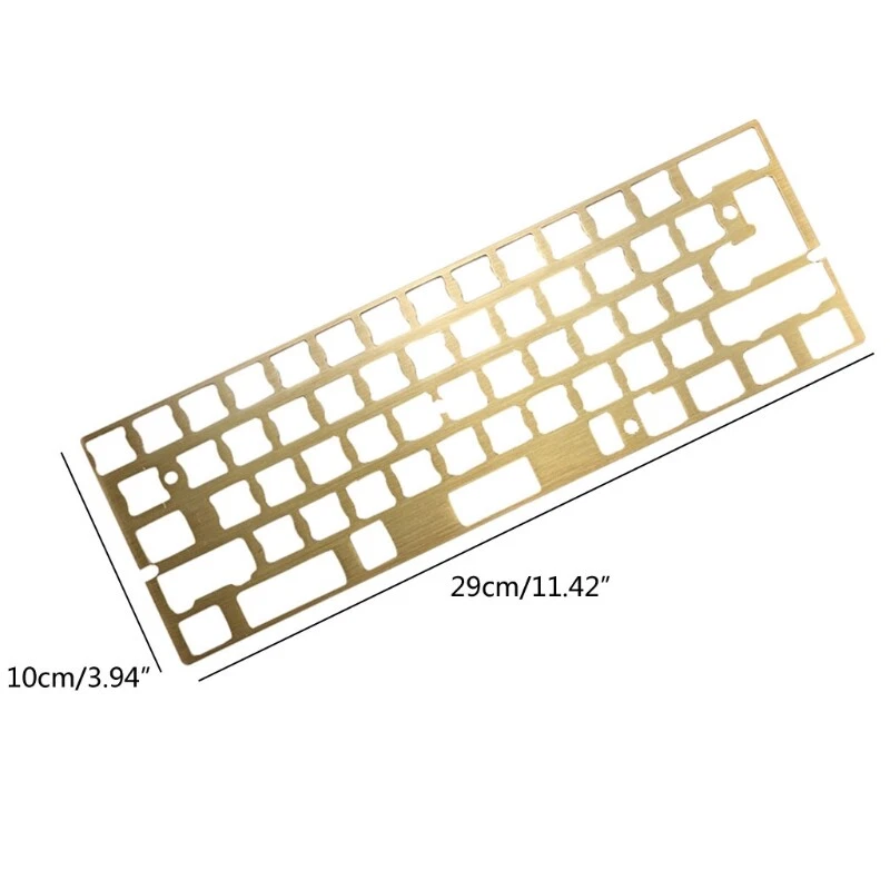 60% Mechanical Keyboard Split Plate for 2U and 2.25U Layouts with Premium Brass Positioning Board