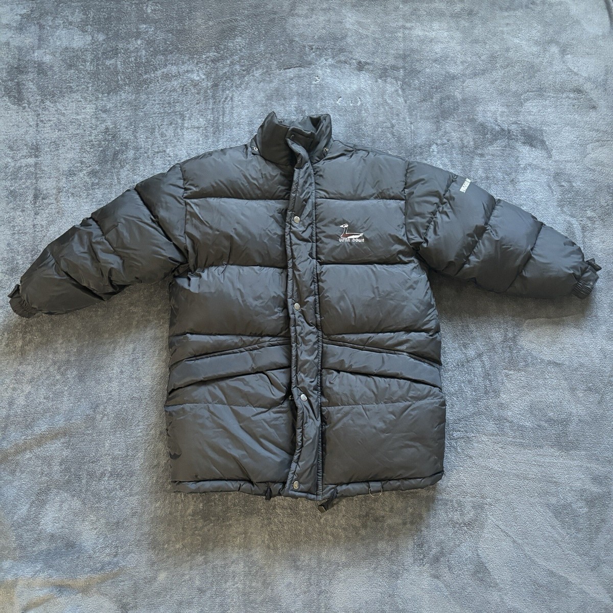 Y2K Vintage Ultra Down Puff Jacket MEN LARGE Black Puffer Bubble