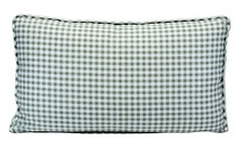 Gingham Sage Green Check Plaid 12x20 Throw Pillow Cover Lumbar w/Cording