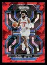 2021-22 Panini Prizm #296 Isaiah Livers RC Rookie Red Ice Detroit Pistons