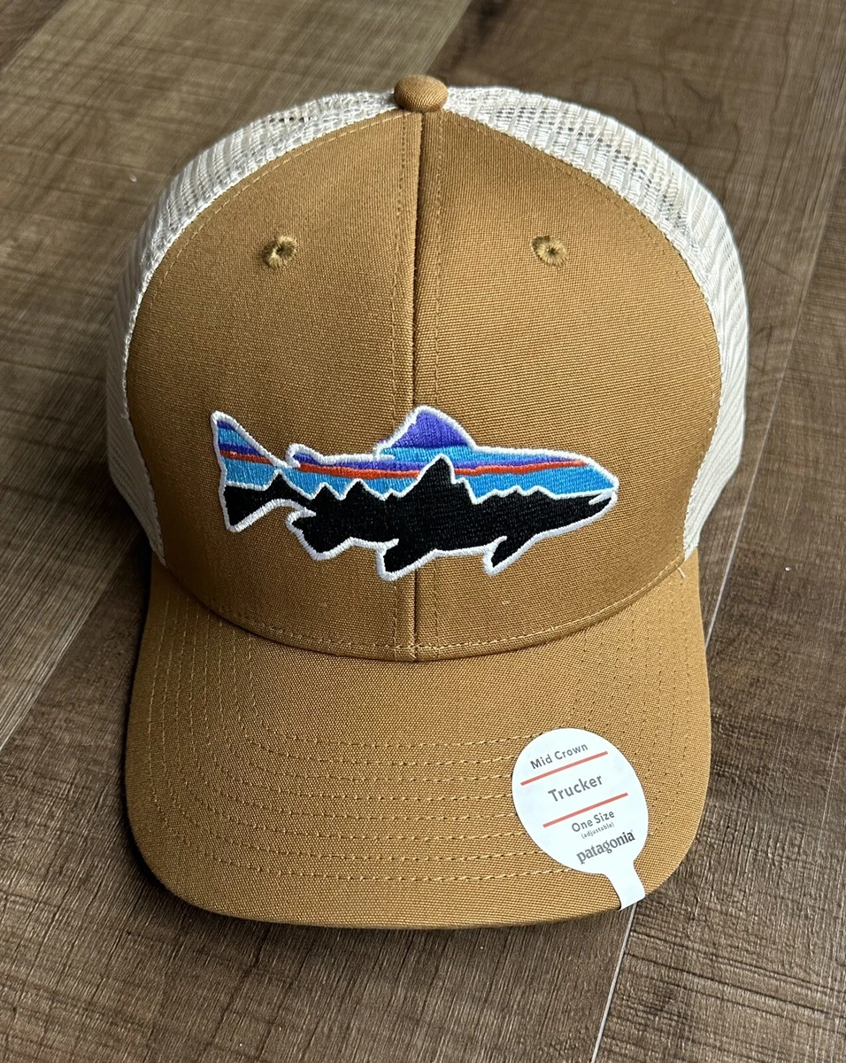 Andrew Halliday kompliceret stum PATAGONIA - Fitz Roy Trout Trucker Hat - Adjustable - Bear Brown -  Deadstock | eBay