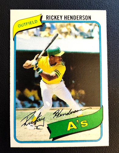 Rickey Henderson 1980 Topps RC Rookie Card #482