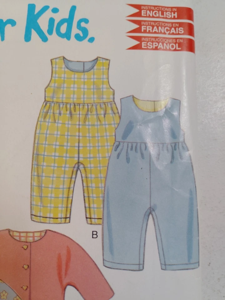Dress Pants Overalls Infants NB S M L Simplicity 6175 New Look Sewing Pattern - Image 4 of 4