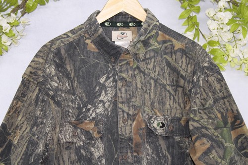 Mossy Oak Apparel Men's Button Down Camouflage Hunting Camo Long Sleeve Shirt XL - Picture 3 of 7