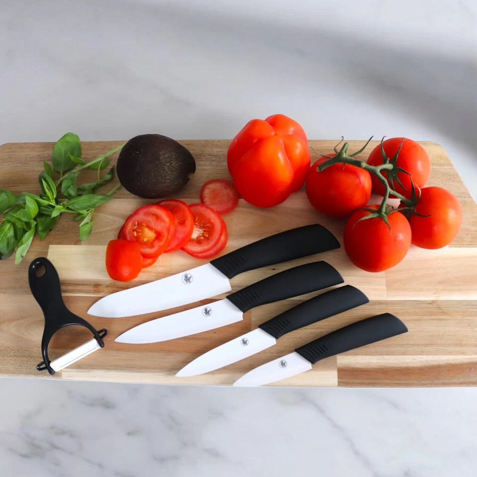 S-HubOla Keramik Messer Set 5Tlg. Kochmesser Allzweck Profi Scharf Küchenmesser  - Bild 3 von 4