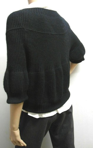 COUNTRY ROAD CR size XL 12 14 wool angora cashmere chunky knit black CARDIGAN - Picture 3 of 6