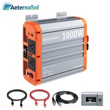 1000W 2000W Power Inverter Pure Sine Wave 12V to 110V/120V, 2USB Type-C 2 LCD