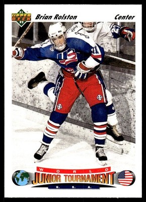 1991-92 Upper Deck #699 Brian Rolston USA Rookie Hockey Card