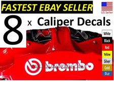 8x Caliper Decal For Brembo Brakes - Choose Color - Fast Shipping
