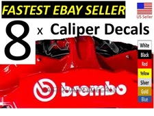 8x Caliper Decal for BREMBO brakes - CHOOSE COLOR - FAST SHIPPING