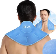 Neck Ice Pack Wrap – Reusable Hot Cold Gel Pack for Neck and Shoulder, Large Fle