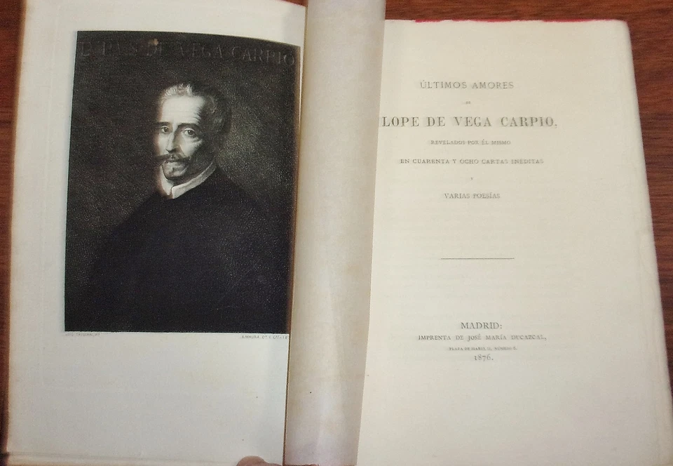 ULTIMOS AMORES de LOPE DE VEGA CARPIO 1876 Español en espagnol - Photo 4/4
