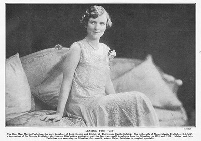 AUGUSTA FROBISHER (Nee Napier) Frau von Martin Frobisher - Antikdruck 1926