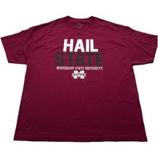 Mississippi State Bulldogs Unisex Short Sleeve T-Shirt - Maroon - Size 2XL