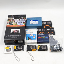 HP, Tiffen, Chiaro More Assorted Digital Cameras, Acessories More Lot of 12