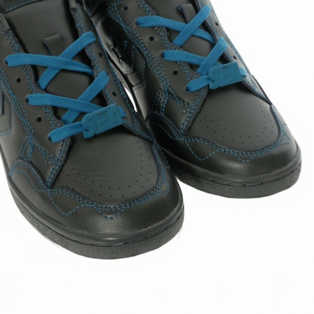 CONVERSE Wind and Sea Weapon OX Sneakers Men’s Leather Canvas 27cm Black/Blue Us thumbnail 4