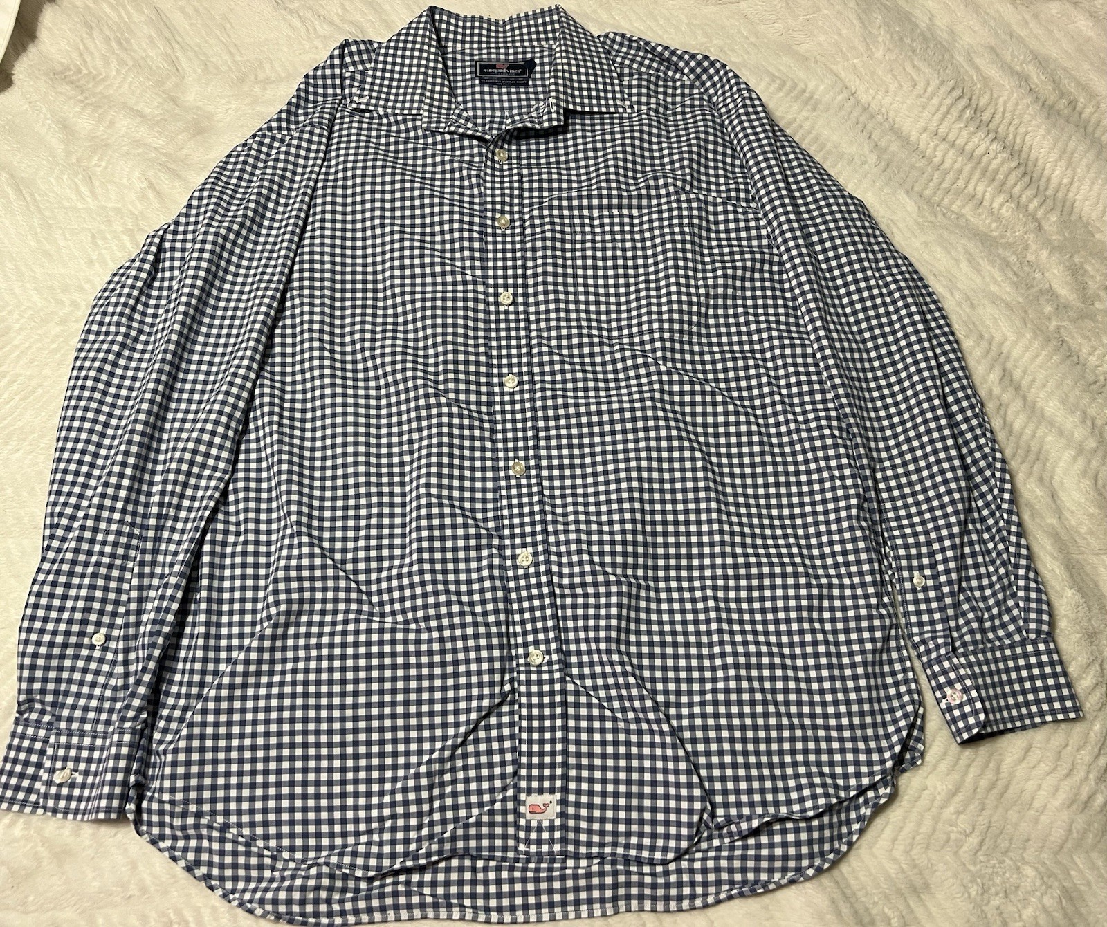 Vineyard Vines Performance Checked Long Sleeve Bu… - image 1