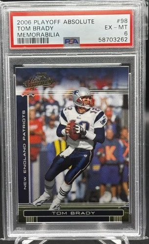 2006 Playoff Absolute Tom Brady Memorabilia Card #98 PSA 6 EX-MT New England