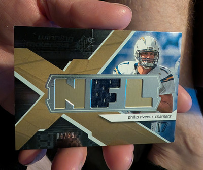 Upper Deck 2008 SPx Philip Rivers Winning Materials Chargers WM-PR 17/99