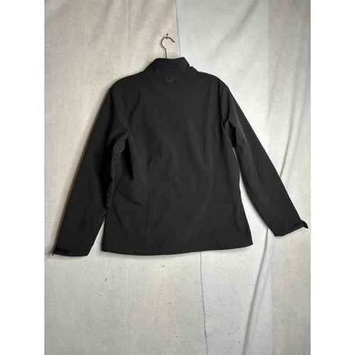 Eddie Bauer Mens XL Black Softshell Fleece Lined Jacket Full Zip Logo Coat image 7