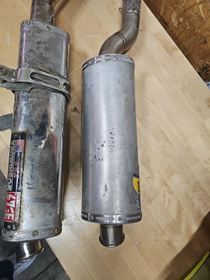 01 02 03 Suzuki GSXR 600 750 YOSHIMURA TRS Exhaust Muffler Pipe Leo Vinve SBK  - Image 3 of 4