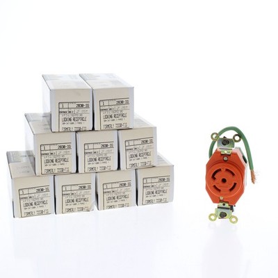 10 Leviton Iso Ground Locking Receptacles NEMA L23-30R 30A 347/600V 3ØY 2830-IG