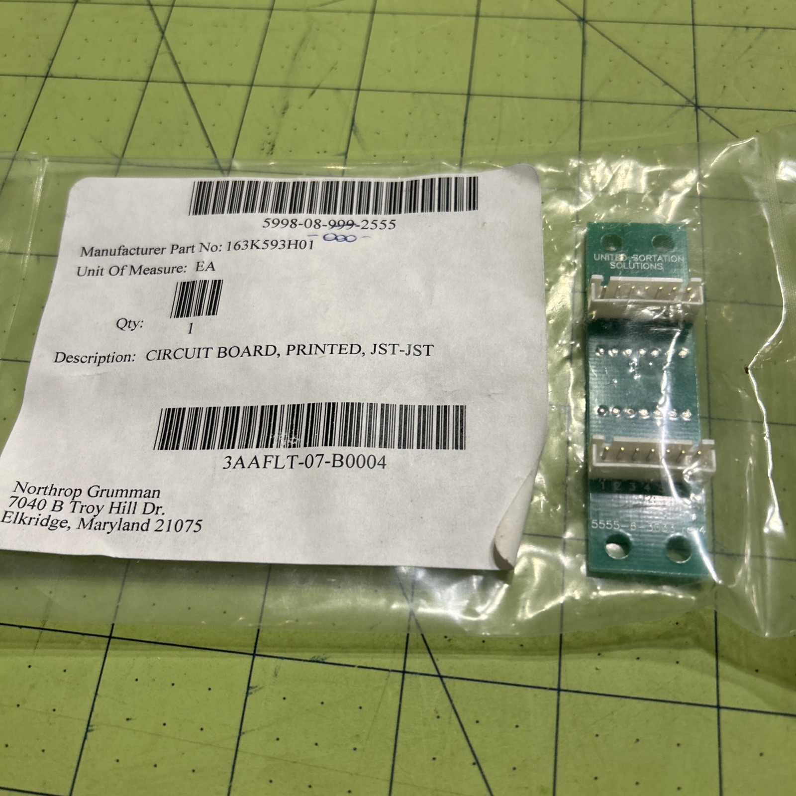5555-6-3033 United Sortation Solutions Printed Circuit Board JST