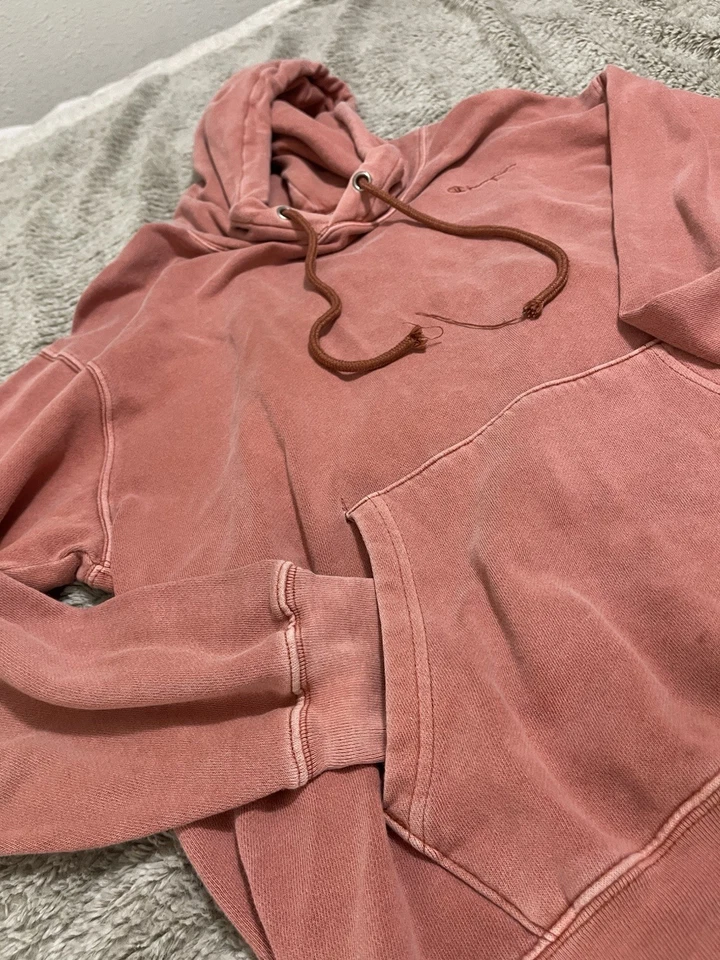 Champion Reverse Weave Coral Wash Hoodie Sweatshirt Logo Size M - Image 2 of 4