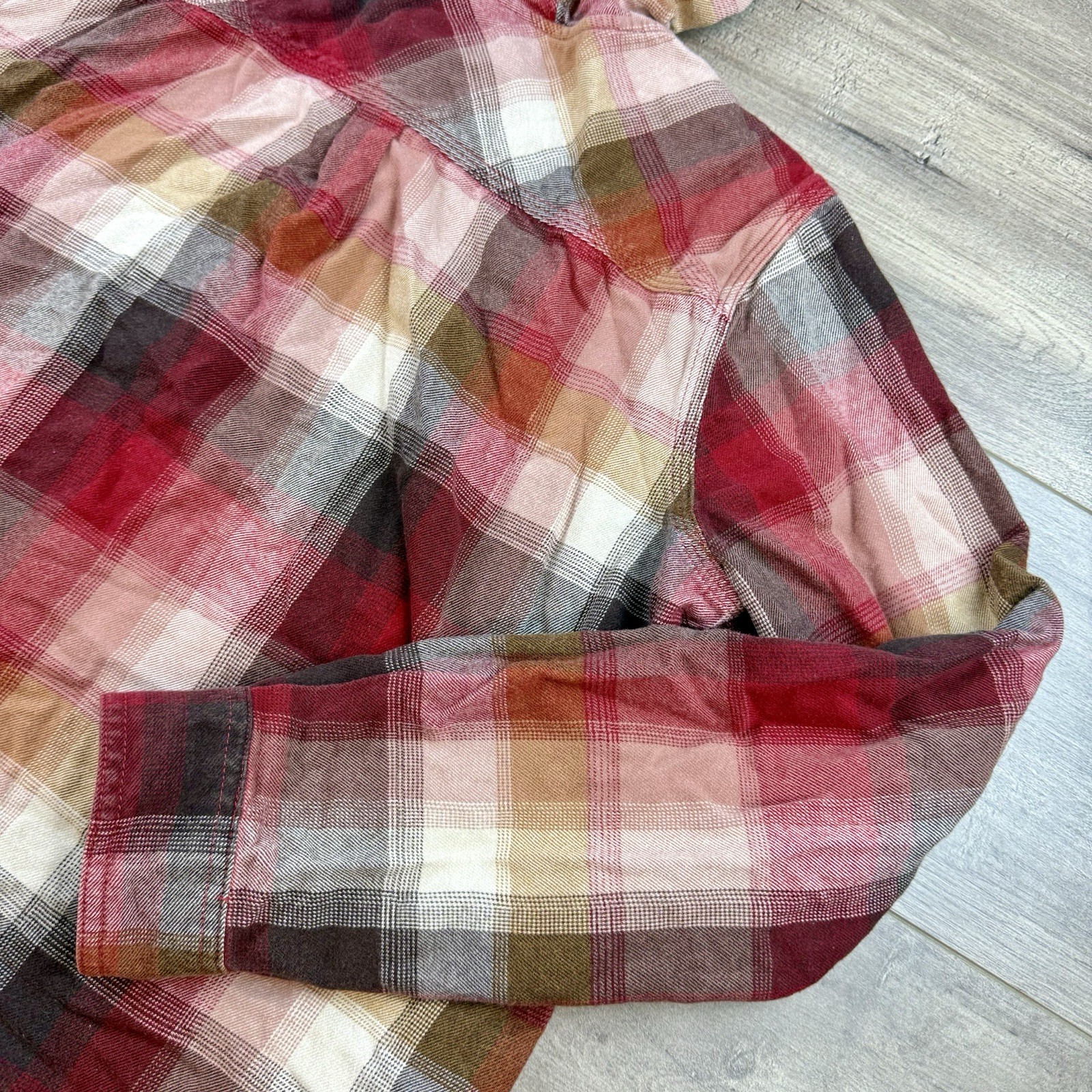 Carhartt Beartooth Hooded Flannel Shirt Button Up Women's Large Drawstring Cabin thumbnail 10