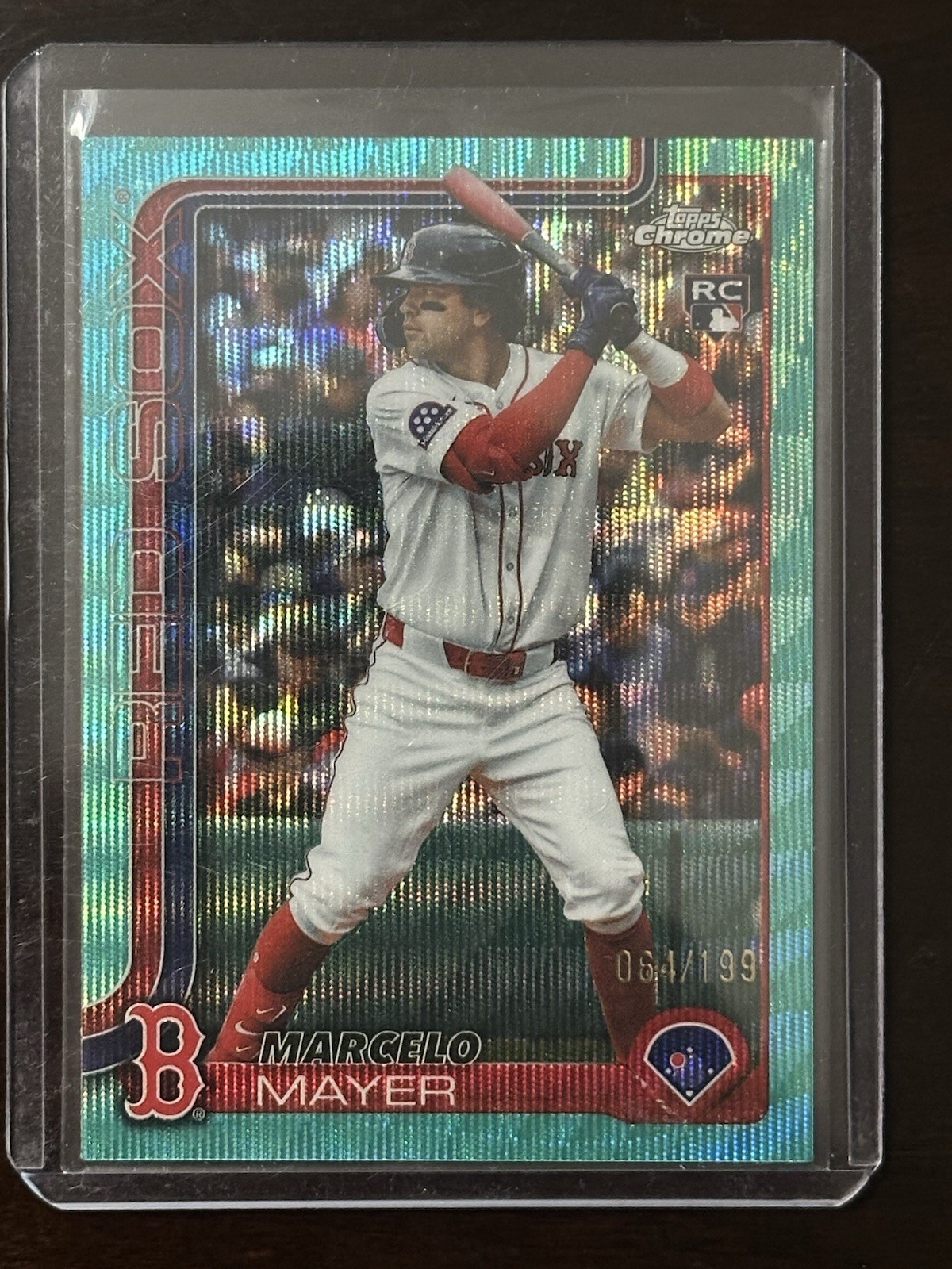 2025 Topps Chrome Update - Marcelo Mayer /199 Aqua Wave RC USC9 Boston Red Sox