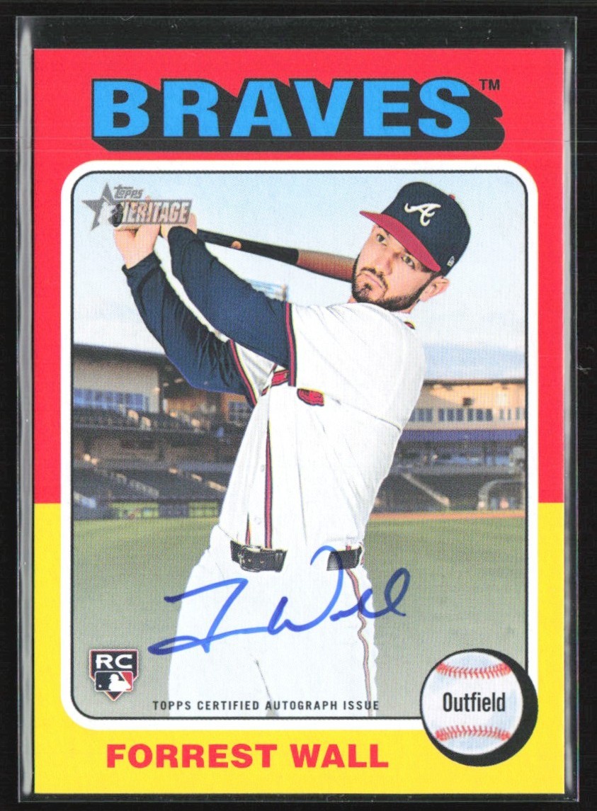 Forrest Wall 2024 Topps Heritage Real One RC Auto #ROA-FW Atlanta Braves