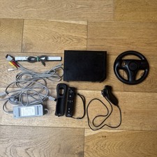 Nintendo Wii Black console with motion plus controller  Tested & Working 