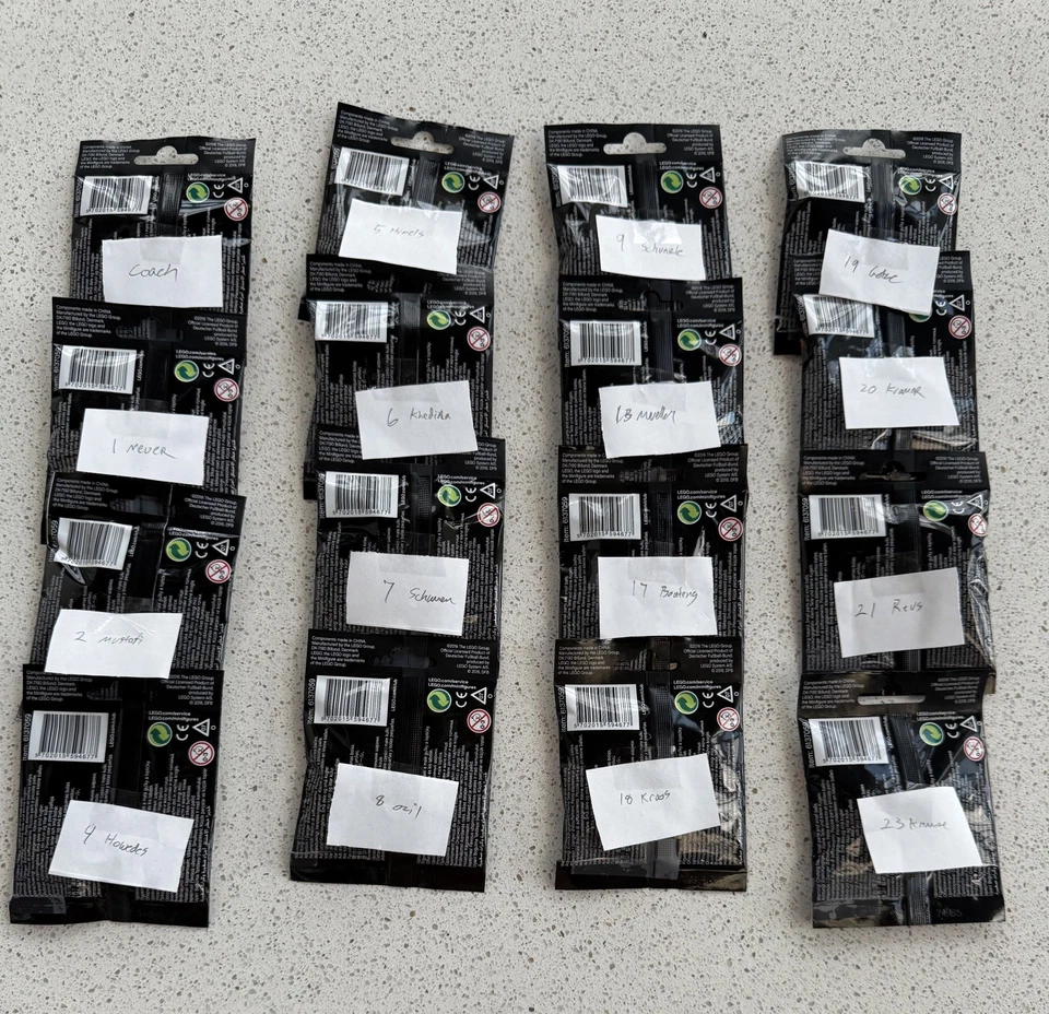 Complete Set of (16) Lego Deutscher Soccer DFB Minifigures 71014 - UNSEALED  - Image 2 of 4