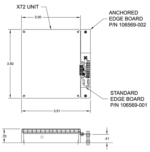 Symmetricom X72 Edge Board Interface 107221-001 - Picture 4 of 5