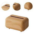 Magnetic Tissue Box with Wood Grain Style and Spring Loaded Dispensing System