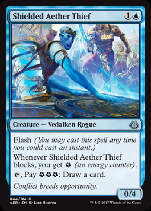 Shielded Aether Thief - AER MTG - Light Play