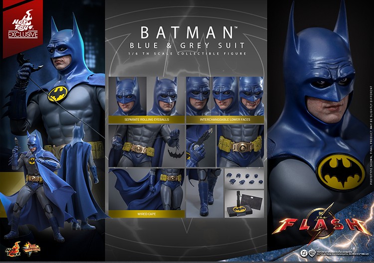 New Hot Toys MMS834 The Flash 1/6 Batman Blue&Grey Suit Collectible Figure Model
