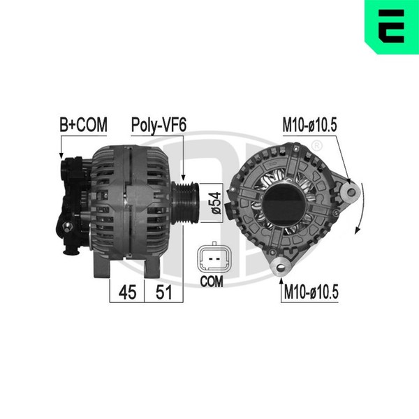 ERA Lichtmaschine Generator Lima 209059A FüR Mini R55 Clubman R56 14V Cooper One-image