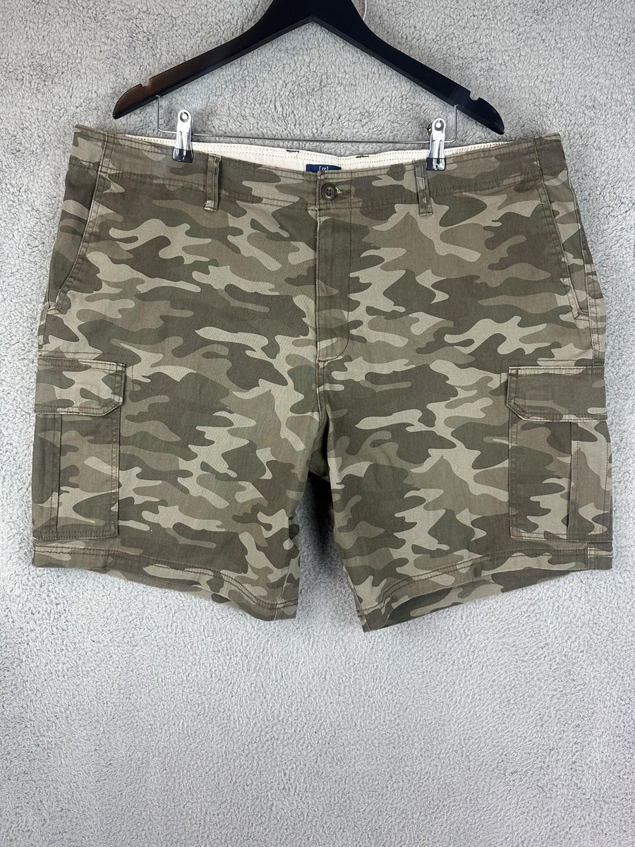 George Cargo Shorts Mens 46 Camouflage Camo Flat Front Stretch Casual  Outdoor