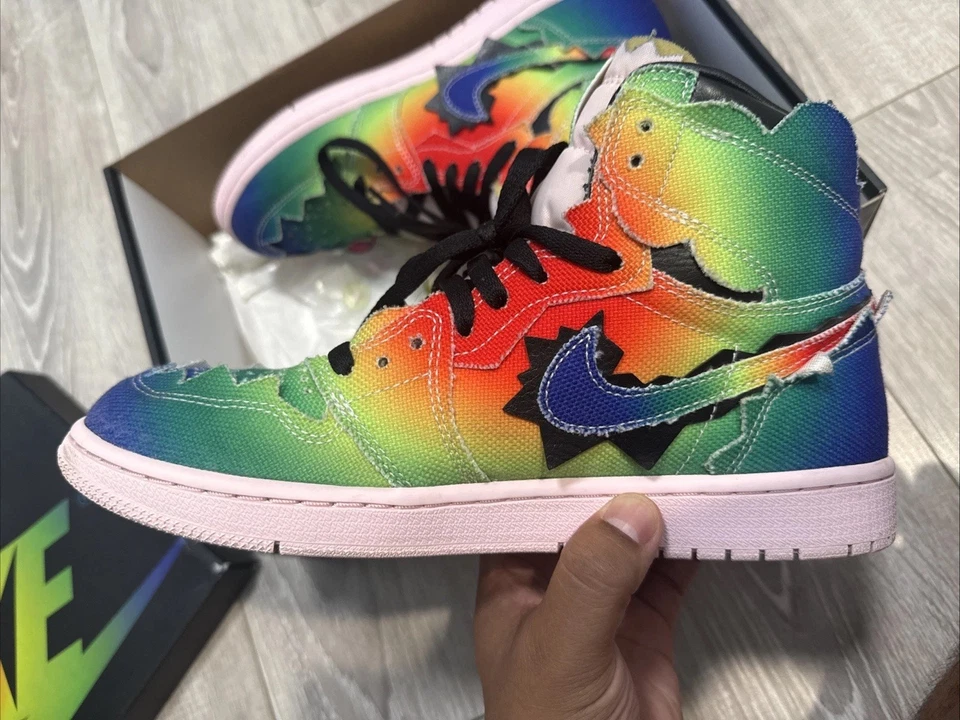 Air Jordan 1 Retro OG High x J Balvin Tie Dye Talla 9.5 Foto 2 de 4