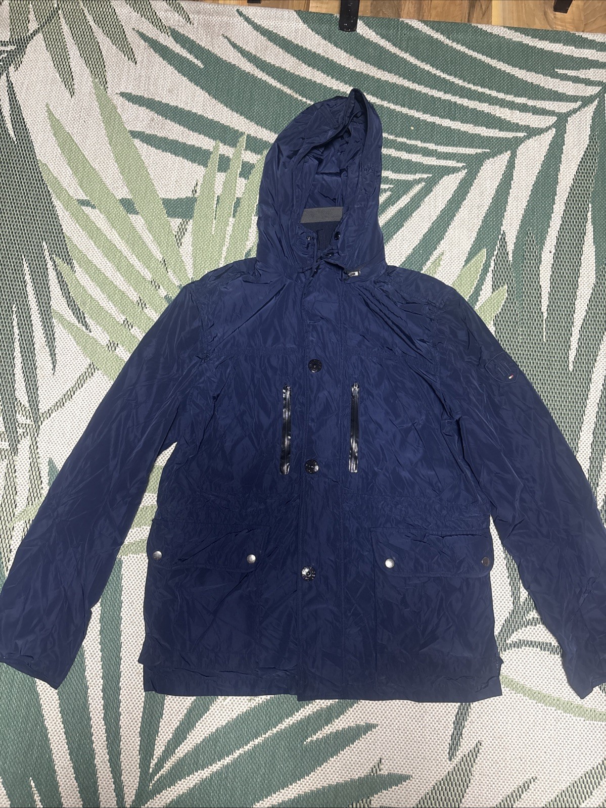 Genuine Tommy Hilfinger Mens Jacket XXL Blue Excellent Condition Hooded