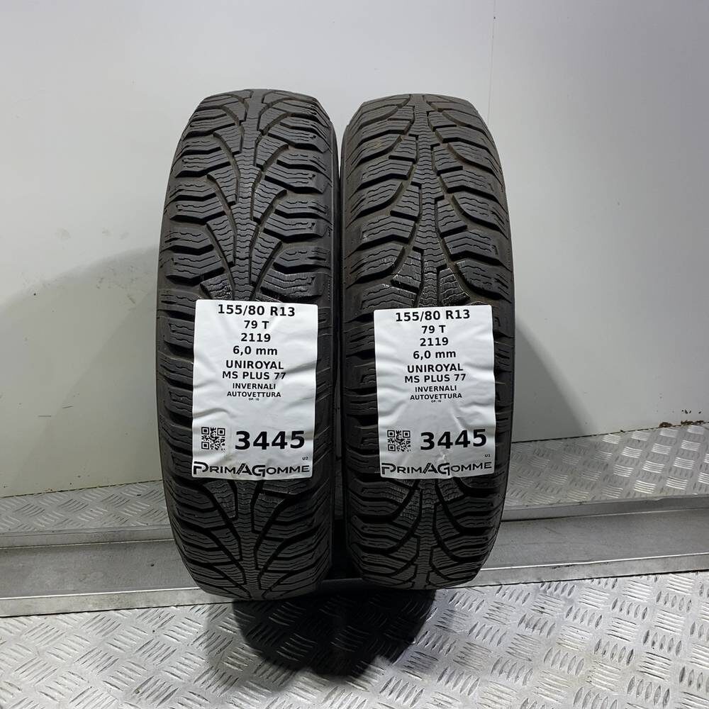 Gomme Usate 155 80 R13 79T Uniroyal MS Plus 77 86% Invernali