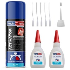 CA Glue with Activator 2 x 0.8 oz  6.7 fl oz , Medium Set 1 Pack 