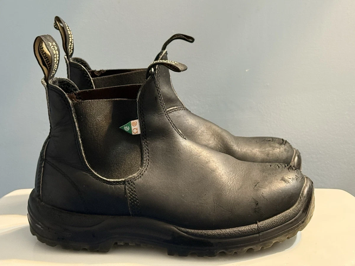 BLUNDSTONE Australia Safety Rated Steel Toe Chelsea Boot M7/W9 US Black Leather Blundstone Unisex Work Series #490 Chelsea | Mercari main image 3